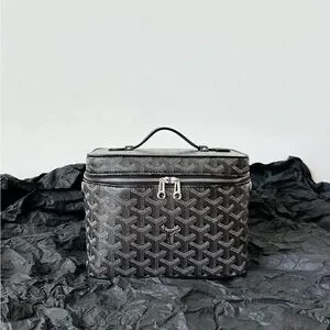 Goyard Black and Brown Belt Bag with Geometric Pattern